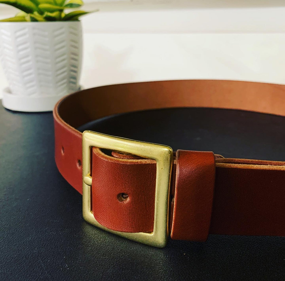 Adjustable Leather Belt, No. 4 - USA Made | Col. Littleton