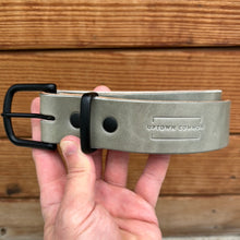 Load image into Gallery viewer, Leather Belt - Gray Harness/Matte Black