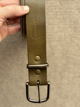 Load image into Gallery viewer, Leather Belt - Olive Bridle/Antique Brass