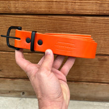 Load image into Gallery viewer, Leather Belt - Carrot Bridle/Matte Black