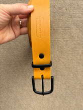 Load image into Gallery viewer, Leather Belt - Mustard Bridle/Matte Black
