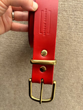 Load image into Gallery viewer, Leather Belt - Chili Pepper Bridle/Brass