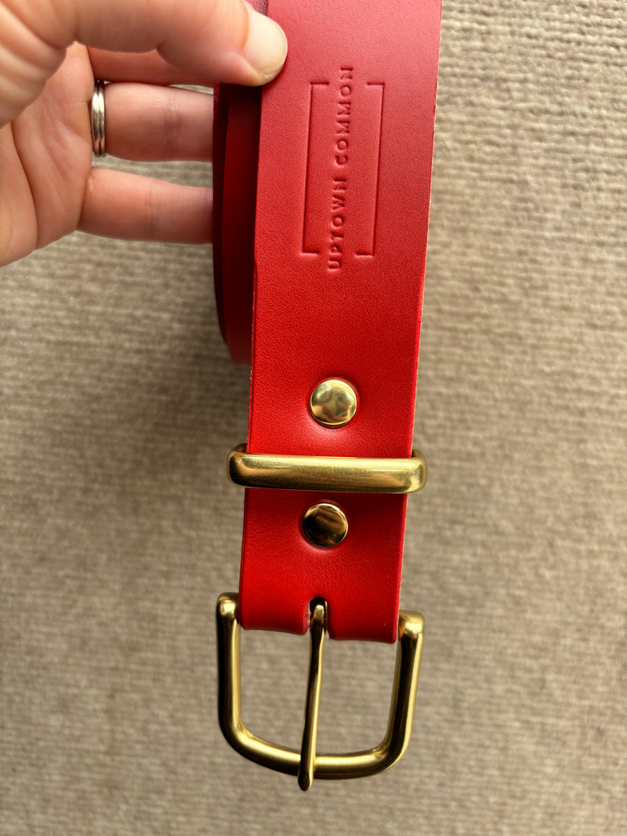 Leather Belt - Chili Pepper Bridle/Brass – Uptown Common