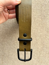 Load image into Gallery viewer, Leather Belt - Olive Bridle/Matte Black