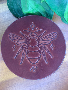 Leather Coaster - Astral Emma - Bee