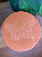 Load image into Gallery viewer, Leather Coaster - Alison Emery - Monarch

