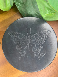 Leather Coaster - Alison Emery - Swallowtail