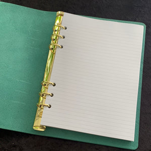 A5 Leather Notebook - Mediterranean Teal