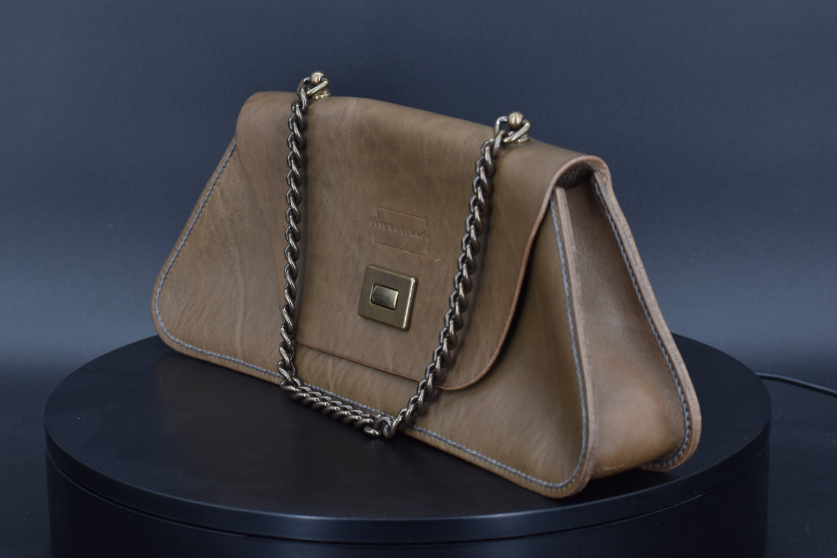 Trapezio - Concrete/Antique Brass