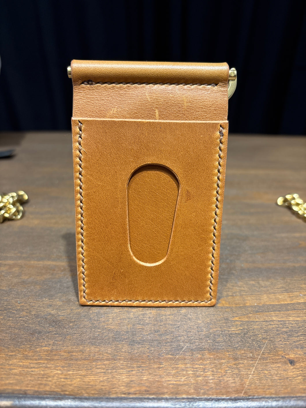 Money Clip Wallet - Bourbon/Brass