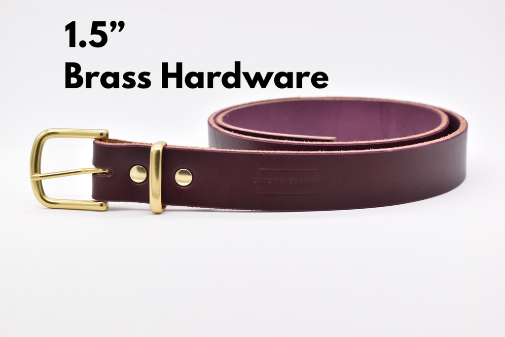 Leather Belt - Eggplant