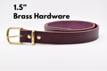 Leather Belt - Eggplant