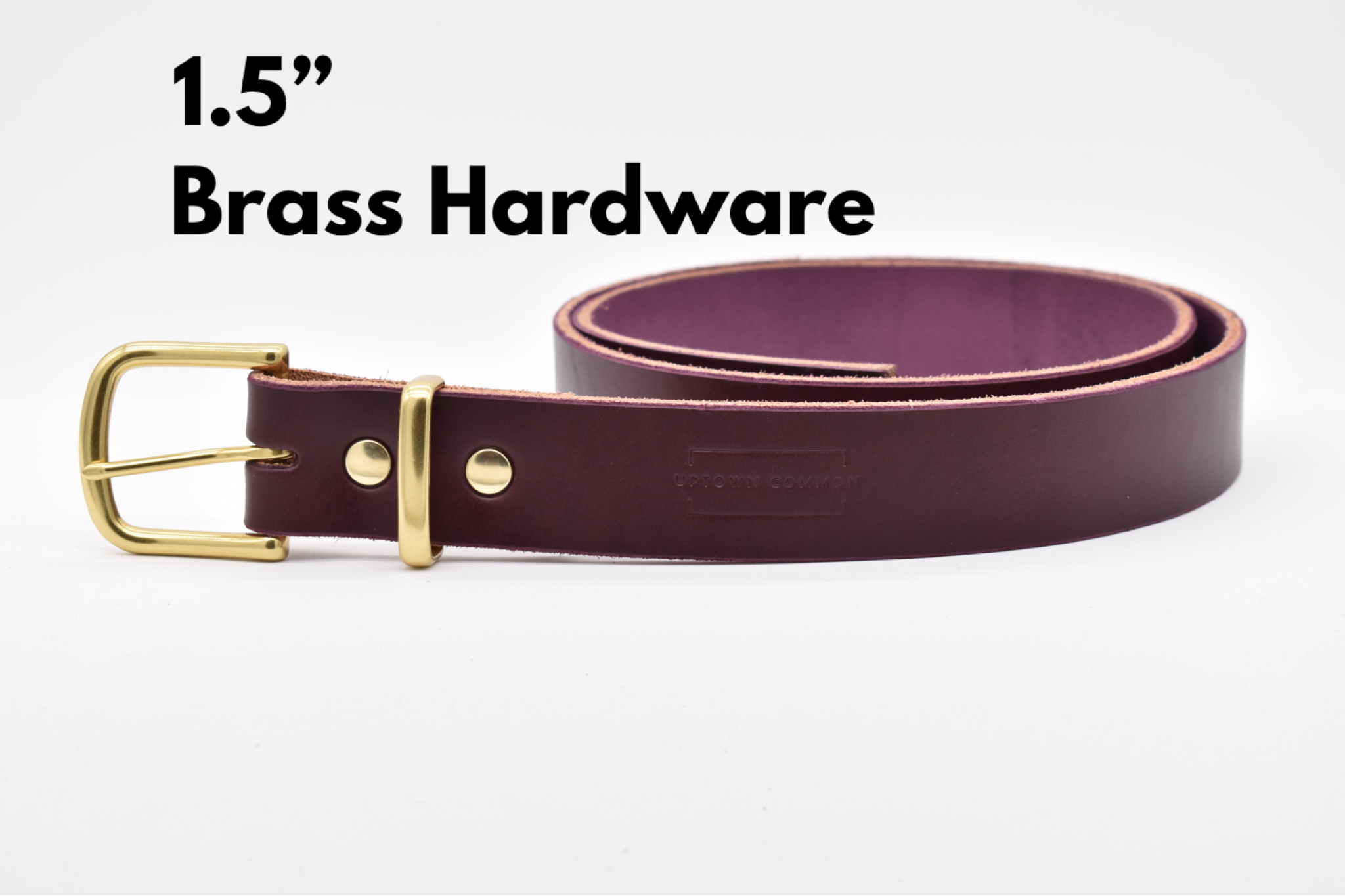 Leather Belt - Eggplant