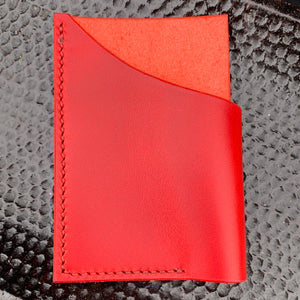Simple Leather Wallet - Red