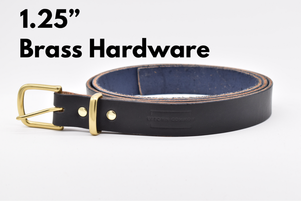 Leather Belt - Navy