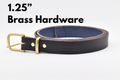 Leather Belt - Navy