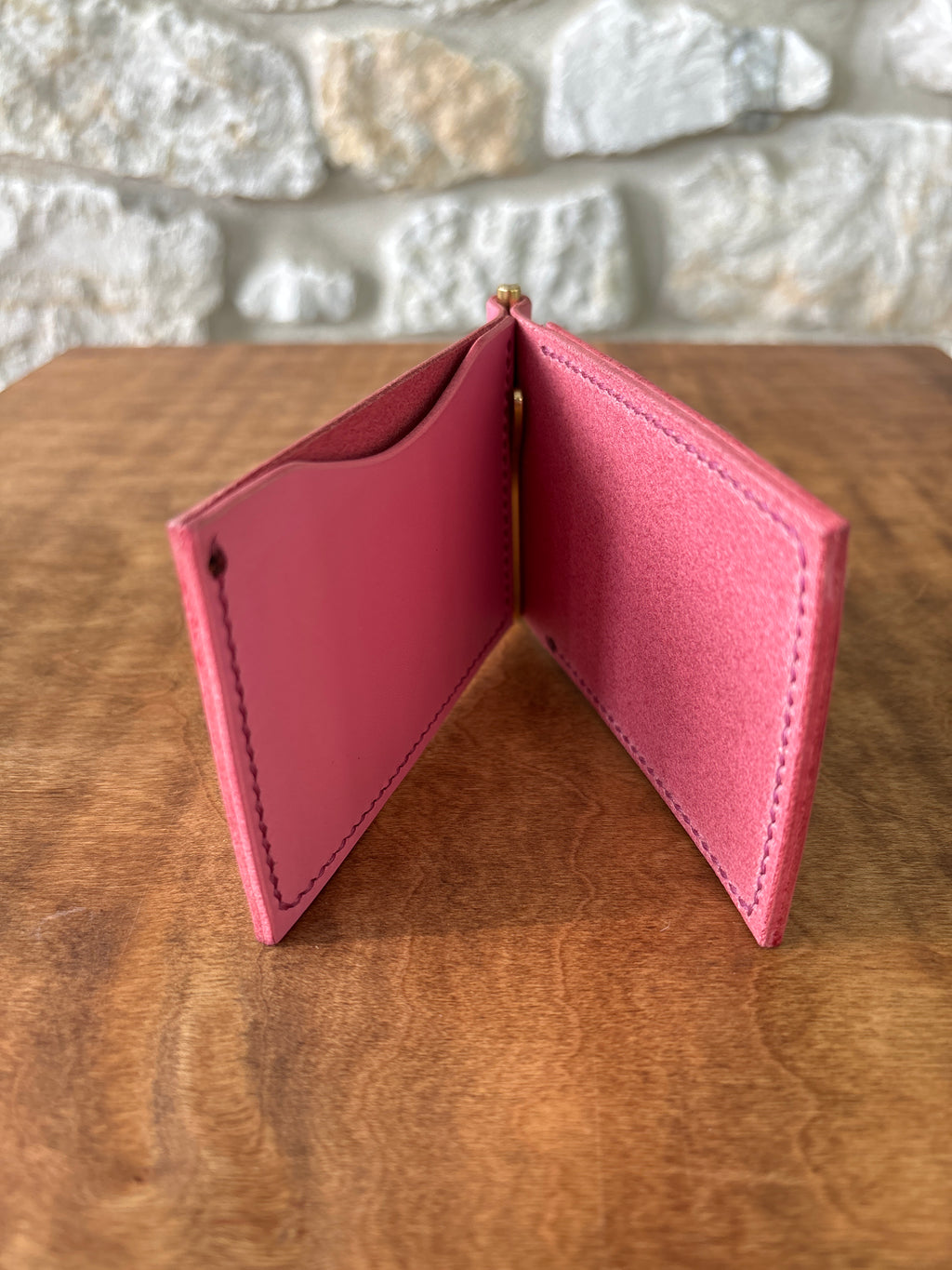 Money Clip Wallet - Barbie/Brass