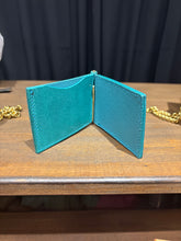 Load image into Gallery viewer, Money Clip Wallet - Turquoise/Brass
