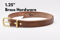 Leather Belt - Oak Tanned Conker Cross Hatch