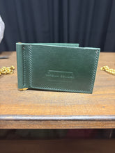 Load image into Gallery viewer, Money Clip Wallet - Emerald/Brass
