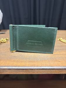 Money Clip Wallet - Emerald/Brass