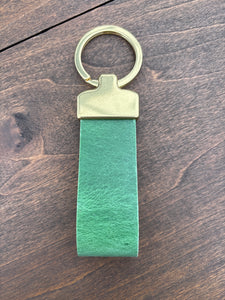 Fob Keychain - Lime/Brass