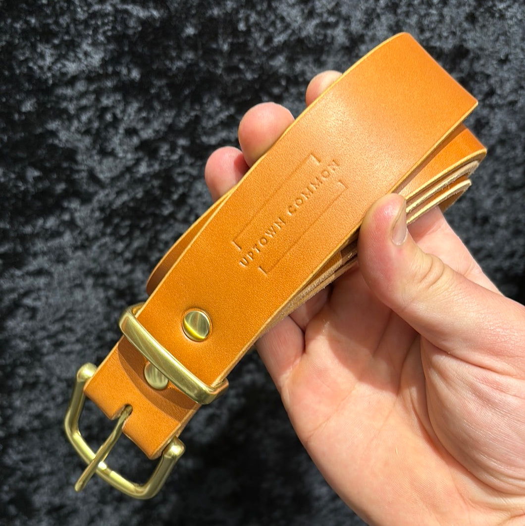 Leather Belt - Tan Bridle/Brass