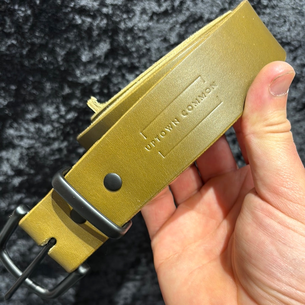 Leather Belt - Olive