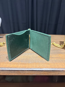 Money Clip Wallet - Emerald/Brass