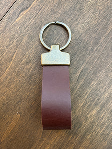 Fob Keychain - Mogano/Antique Brass