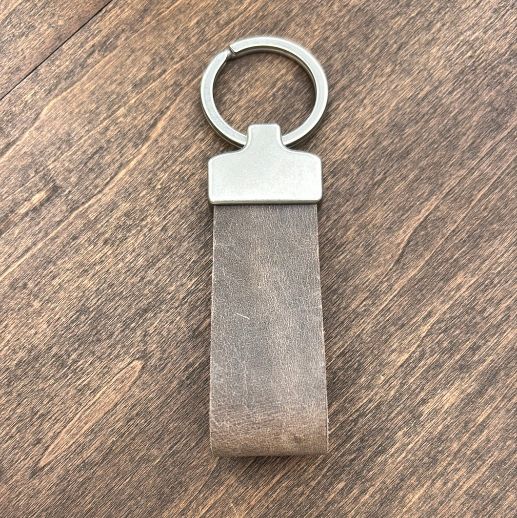 Fob Keychain - Charcoal/Matte Nickel
