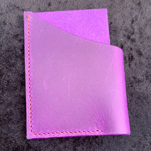 Simple Leather Wallet - Purple