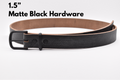 Leather Belt - Oak Tanned Black Cross Hatch