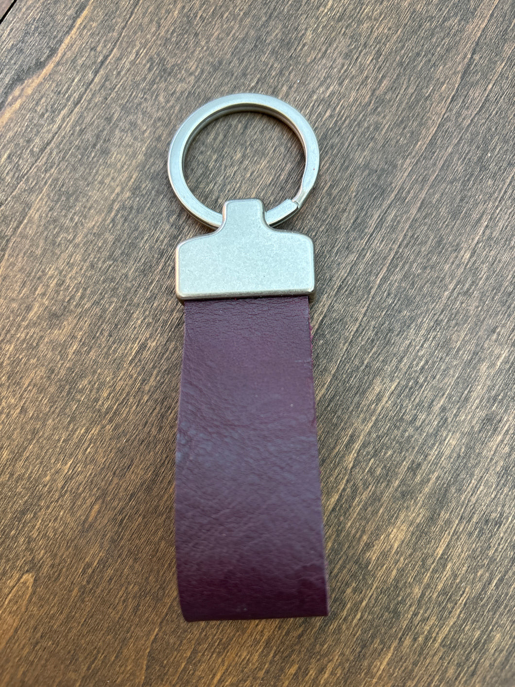 Fob Keychain - Chianti/Matte Nickel