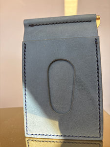 Money Clip Wallet - Storm Blue/Brass
