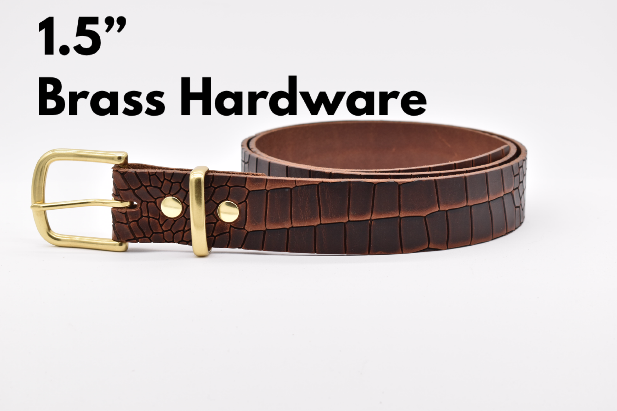 Leather Belt - Hickory Reptile Print