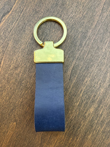 Fob Keychain - Blue/Brass