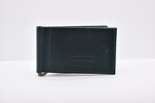 Load image into Gallery viewer, Money Clip Leather Wallet - Teal/Nickel
