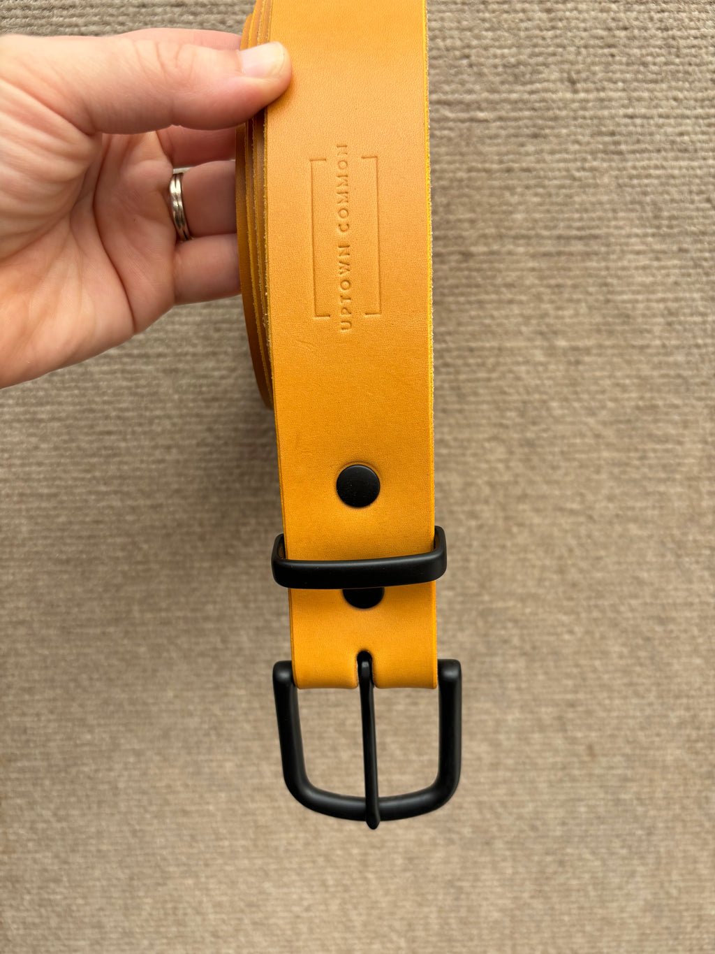 Leather Belt - Mustard