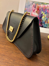Load image into Gallery viewer, Trapezio - Black/Brass - Red &amp; Black Stitching
