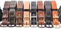 Leather Belt - Oak Tanned Black Cross Hatch