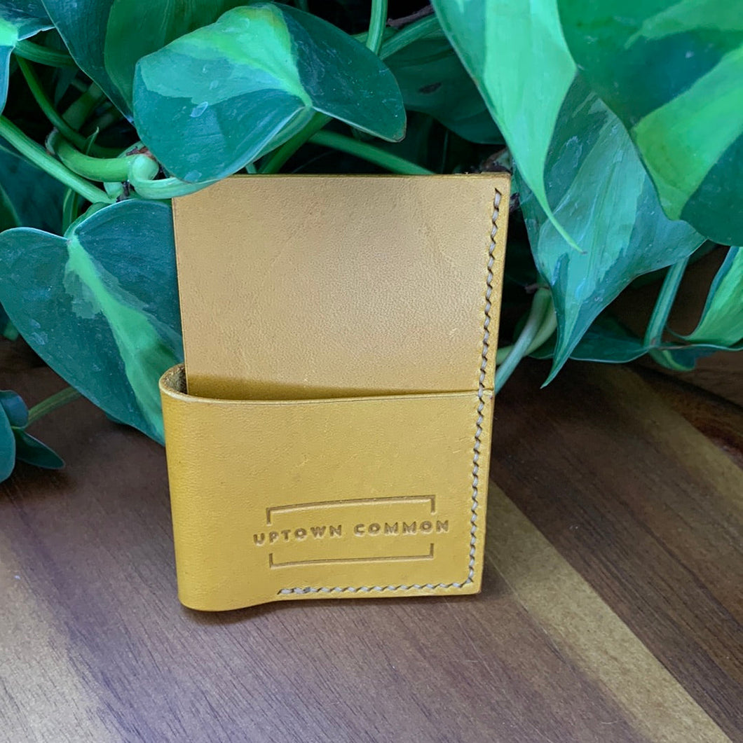 Simple Leather Wallet - Yellow