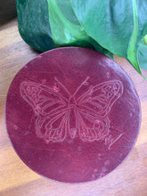Load image into Gallery viewer, Leather Coaster - Alison Emery - Monarch
