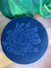 Load image into Gallery viewer, Leather Coaster - Astral Emma - Frog
