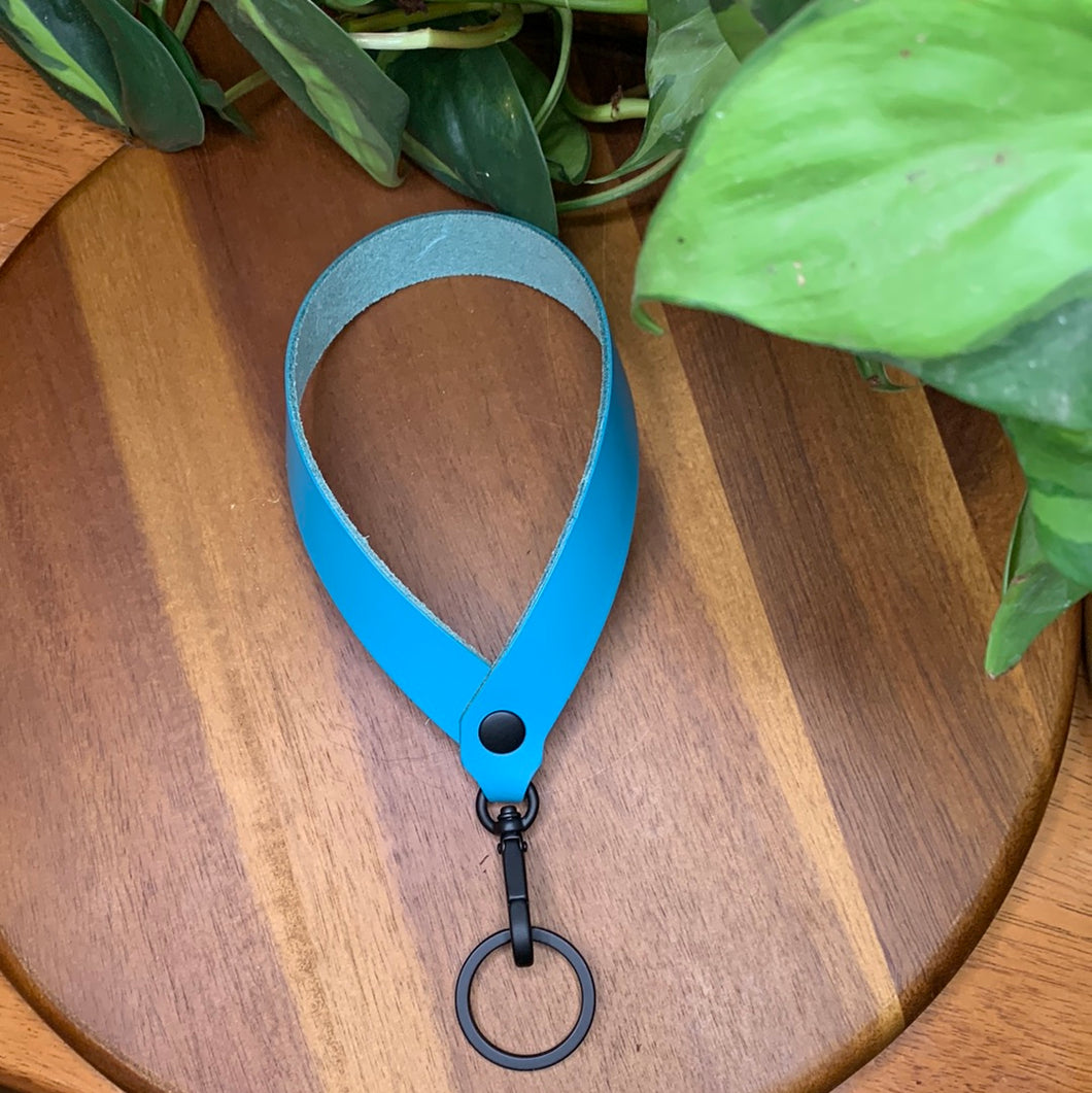 Wrist Keychain - Turquoise/Matte Black