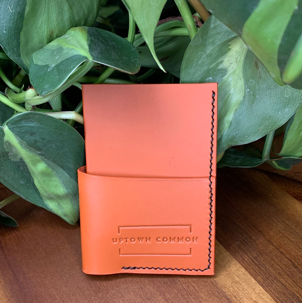 Simple Leather Wallet - Orange