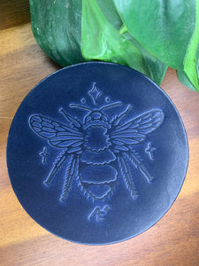 Leather Coaster - Astral Emma - Bee